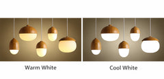 Achird Wood Cap Globe Pendant Lamp