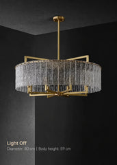Ain Framed Textured Glass Chandelier