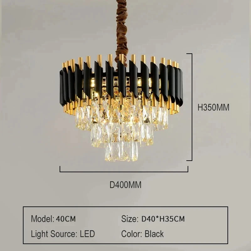 Mensae Spiked Tube Crystal Chandelier