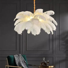 Aludra Layered Feather Chandelier