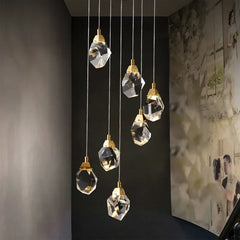 Acrux Faceted Crystal Cascade Chandelier