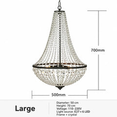 Okab Beaded Crystal Bell Chandelier