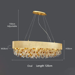 Alpherg Crystal Bead Band Chandelier