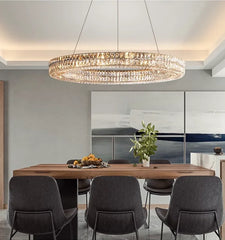 Alnair Double Crystal Ring Chandelier