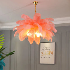 Aludra Layered Feather Chandelier