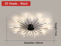 Brachium Starburst Rod Ceiling Light