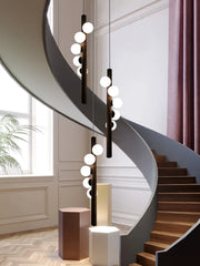 Girtab Globe Rod Staircase Chandelier