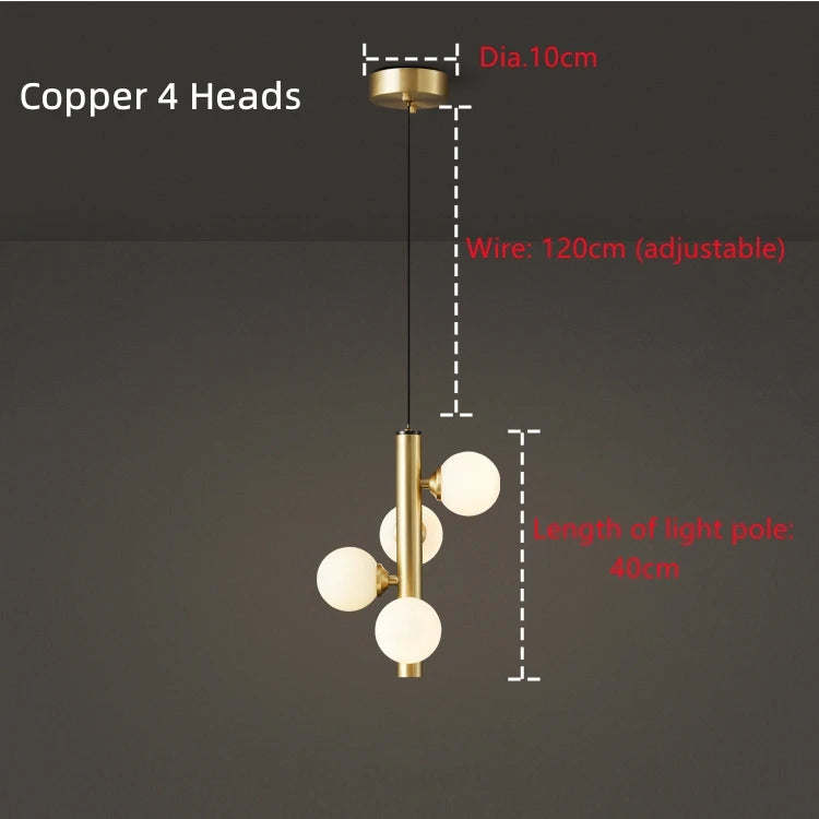 Hamal Globe Branch Pendant Lamp