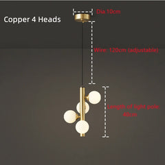 Hamal Globe Branch Pendant Lamp