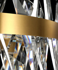 Nusakan Crossed Crystal Rod Chandelier
