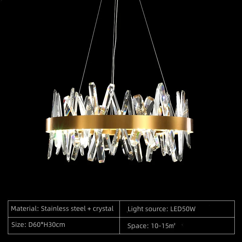 Nusakan Crossed Crystal Rod Chandelier