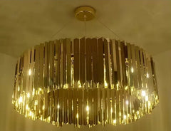 Mensae Ribbed Metal Chandelier