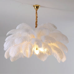 Aludra Layered Feather Chandelier