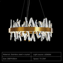 Nusakan Crossed Crystal Rod Chandelier
