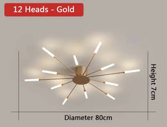 Brachium Starburst Rod Ceiling Light
