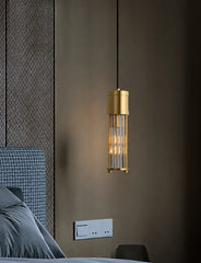 Piautos Ribbed Glass Capsule Pendant Lamp