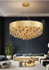 Alpherg Crystal Bead Band Chandelier