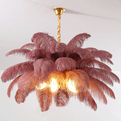 Aludra Layered Feather Chandelier