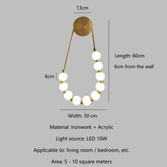 Maia Beaded Loop Wall Lamp