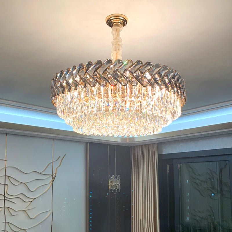 Sarin Chevron Crystal Chandelier