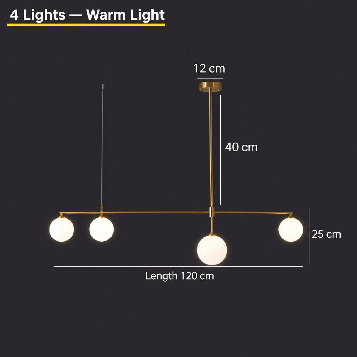 Hamal Linear Drop Globe Pendant Lamp