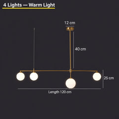 Hamal Linear Drop Globe Pendant Lamp
