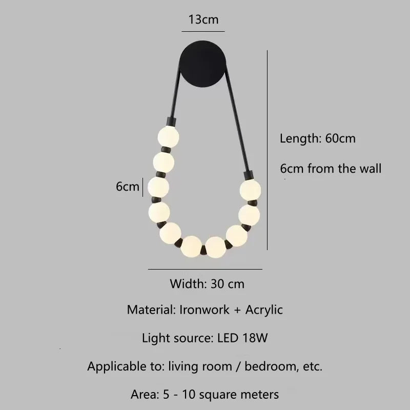 Maia Beaded Loop Wall Lamp