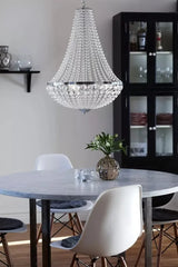 Okab Beaded Crystal Bell Chandelier