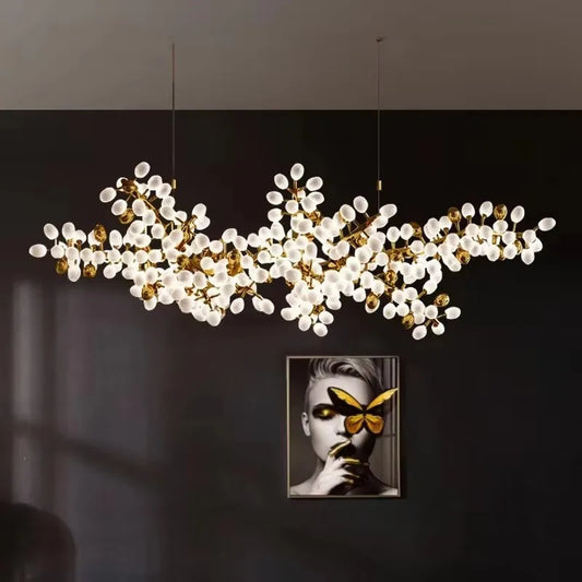 Taygeta Frosted Grape Chandelier