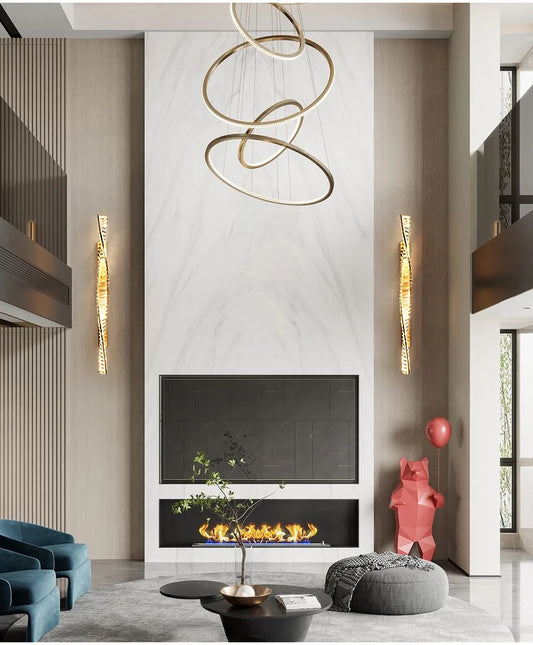 Adhafera Twisted Crystal Bar Wall Lamp