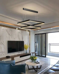 Schedar Layered Square Chandelier
