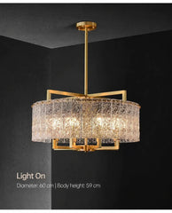 Ain Framed Textured Glass Chandelier