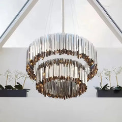 Mensae Ribbed Metal Chandelier