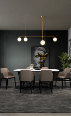 Hamal Linear Drop Globe Pendant Lamp