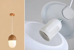 Achird Wood Cap Globe Pendant Lamp
