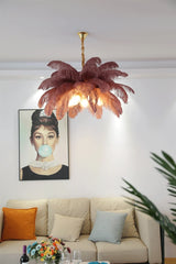 Aludra Layered Feather Chandelier