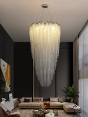 Alruba Beaded Crystal Bowl Chandelier