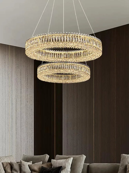 Alnair Prismatic Crystal Ring Chandelier