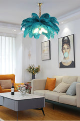 Aludra Layered Feather Chandelier