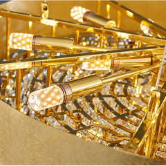 Alpherg Crystal Bead Band Chandelier
