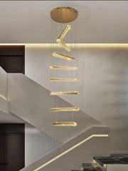 Sadr Spiral Crystal Bar Chandelier
