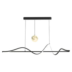 Albaldah Wave Bar Globe Pendant Lamp