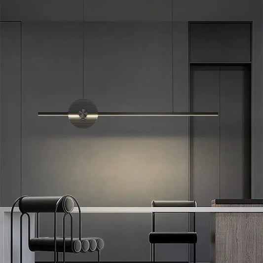 Kaus Ribbed Disc Bar Pendant Lamp