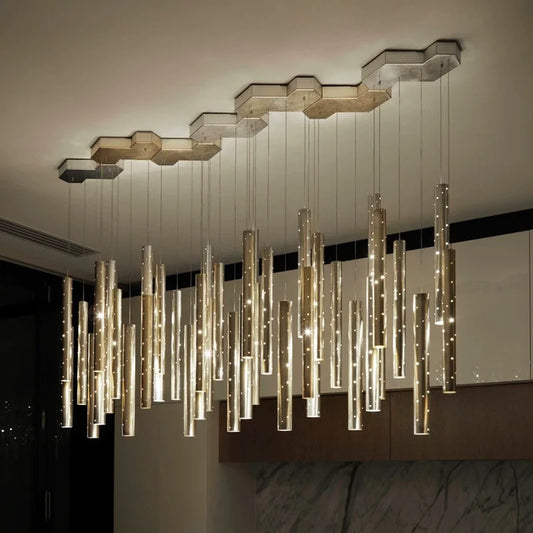 Castula Tube Cascade Chandelier