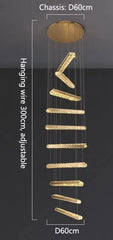 Sadr Spiral Crystal Bar Chandelier