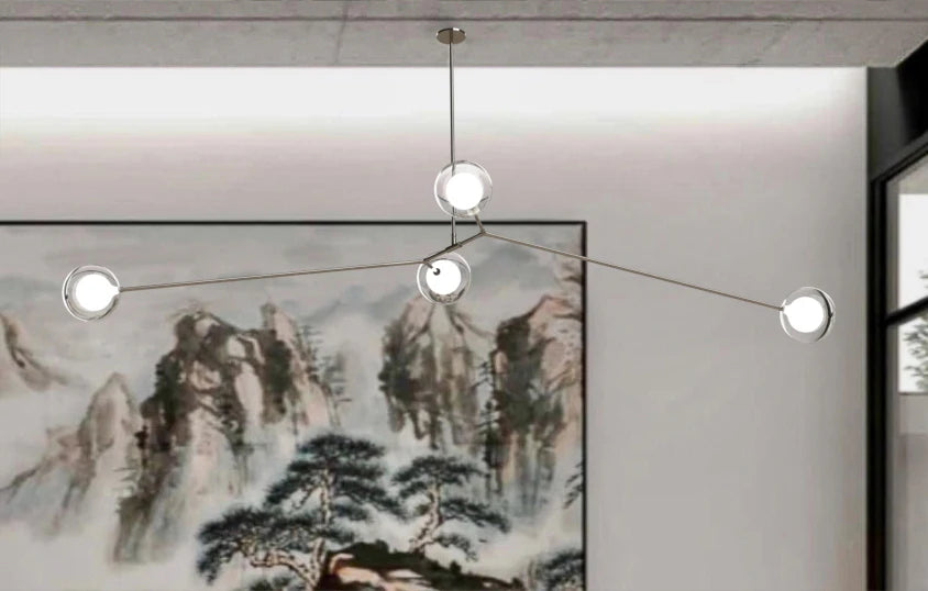 Hamal Angular Globe Branch Chandelier