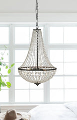 Okab Beaded Crystal Bell Chandelier