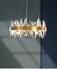 Nusakan Crossed Crystal Rod Chandelier