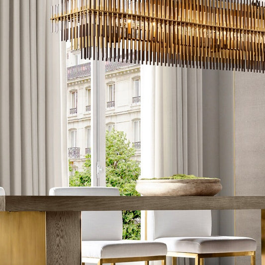 Nusakan Tapered Crystal Bar Chandelier