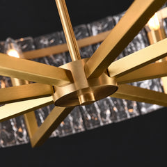 Ain Framed Textured Glass Chandelier
